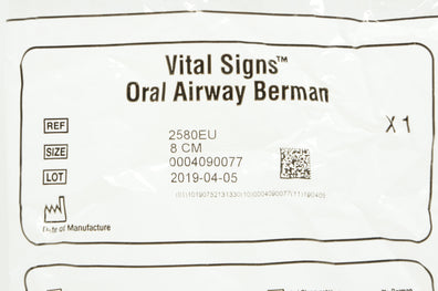 Vyaire 2580EU Vital Signs Oral Airway Berman 8cm (x)
